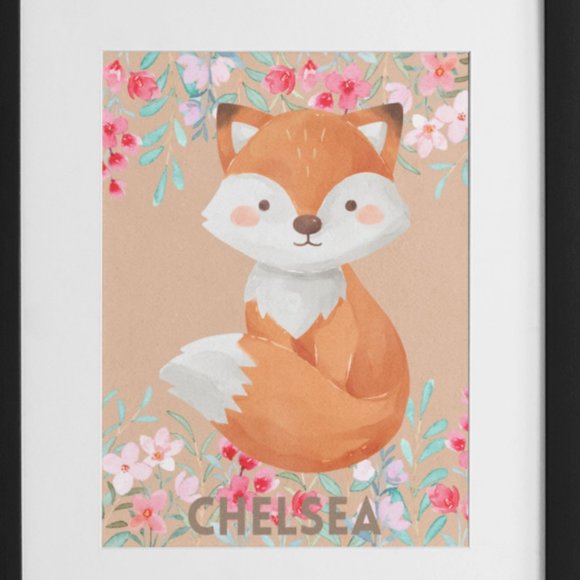 Nursery or Child's Bedroom Personalized Custom Wall Art, 8x10 Unframed - Picture 5 of 11